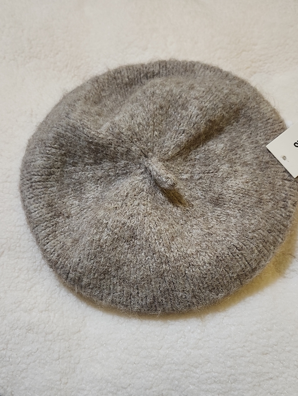 Steve Madden Beige Knit Beret
